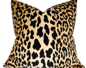 Funda de almohada de terciopelo leopardo, fundas de almohada de diseñador, almohadas decorativas