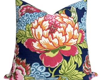 Honshu Pillow Cover in Navy Blue, Designer Pillow Covers, Decorative Pillows