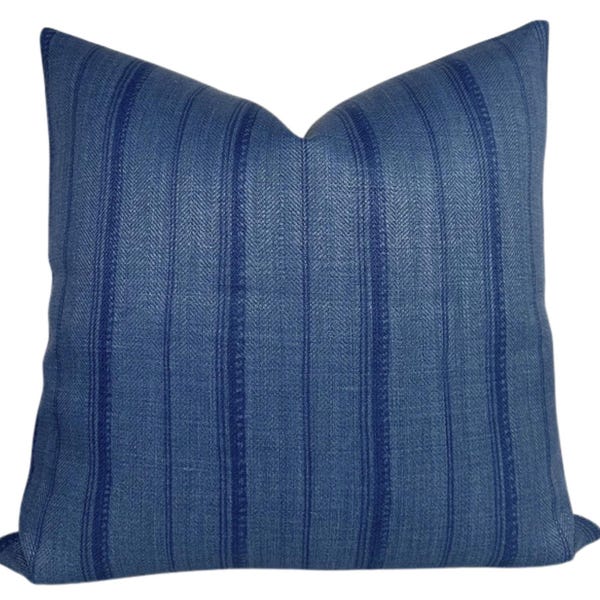 Malabar Pillow Cover in Indigo, Designer Decorative Pillows, Peter Dunham Textiles