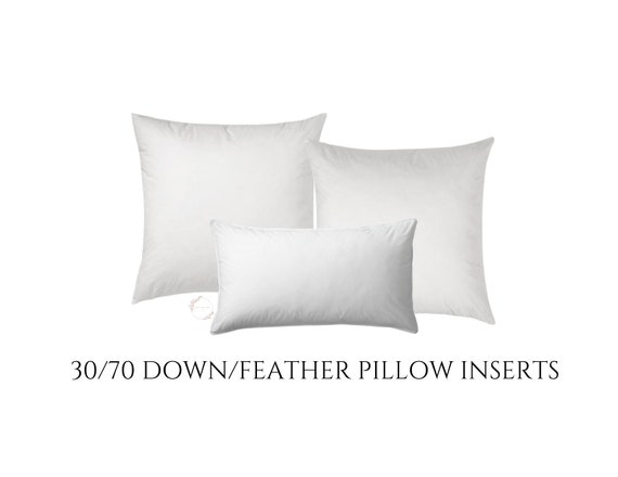White Goose Down and Feather Fill Decorative Throw Pillow Insert