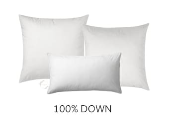 Premium 100% Down Pillow Inserts, Pillow Inserts - In Any Size, Insert for Pillow Covers + Cases, Decorative Pillows, Bedding Pillows