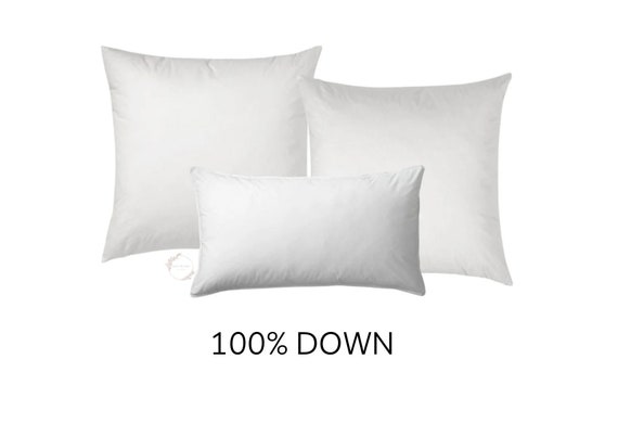 Premium 100% Down Pillow Inserts, Pillow Inserts - In Any Size, Insert for Pillow Covers + Cases, Decorative Pillows, Bedding Pillows