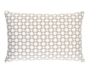 Betwixt Woven Pillow Cover in Stone, Designer Pillow Covers, Decorative Pillows, F Schumacher Textiles