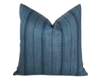 Malabar Pillow Cover in Indigo, Designer Pillow Covers, Decorative Pillows