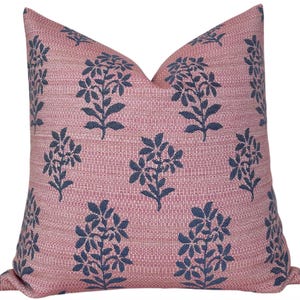 ASHA Woven Pillow Cover in Pink, Designer Decorative Pillows, Peter Dunham Textiles - Indoor Outdoor Pillows