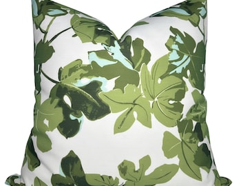 Poszewka na poduszkę FIG LEAF w kolorze zielonym, designerskie poduszki dekoracyjne, Peter Dunham Textiles – poduszki do użytku wewnątrz i na zewnątrz