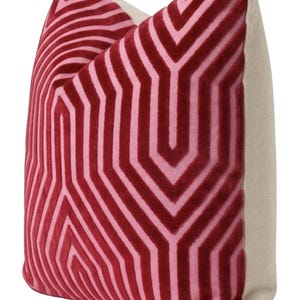 Vanderbilt Velvet Pillow Cover in Fuchsia, Designer Pillow Covers, Decorative Pillows image 5