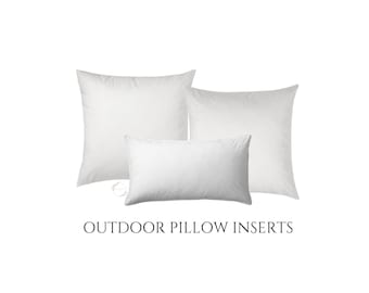 Outdoor Pillow Inserts, Faux Down, Insert for Pillow Cover, Pillow Inserts - In Any Size, Decorative Pillows