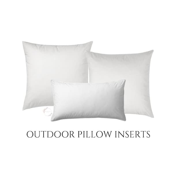 Outdoor Pillow Inserts, Faux Down, Insert for Pillow Cover, Pillow Inserts - In Any Size, Decorative Pillows