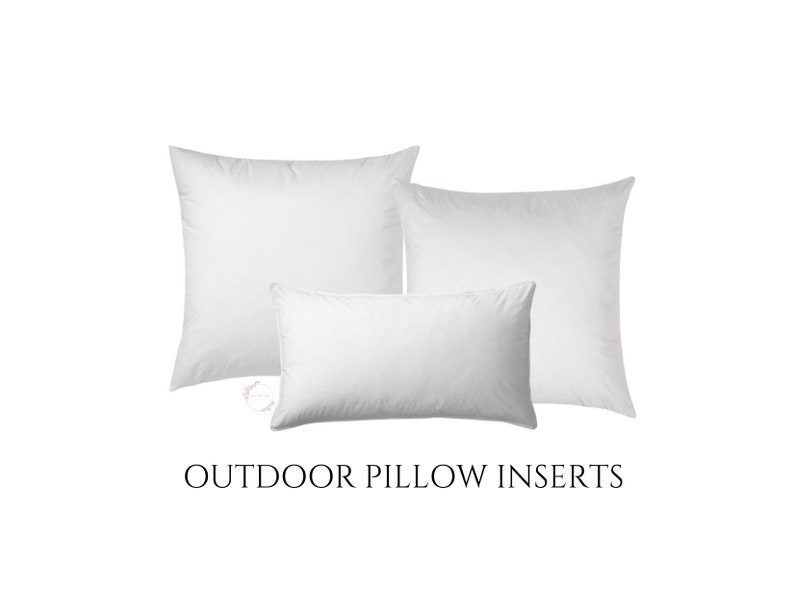 Outdoor Pillow Inserts, Faux Down, Insert for Pillow Cover, Pillow Inserts In Any Size, Decorative Pillows image 1