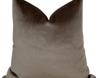 Performance Mink Velvet Pillow Cover, Designer Pillow Covers, Decorative Pillows + Custom Sizing