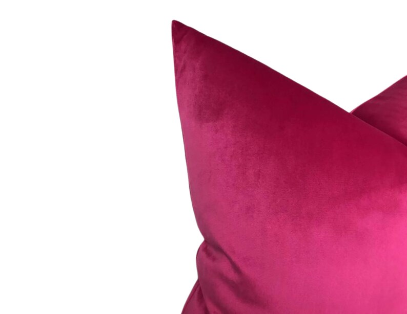 Hot Pink Velvet Pillow Cover Designer Pillow Covers Etsy