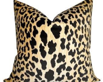 Leopard Velvet Pillow Cover, Designer Pillow Covers, Decorative Pillows
