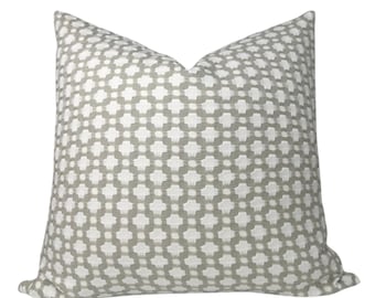 Betwixt Woven Pillow Cover in Stone, Designer Pillow Covers, Decorative Pillows, F Schumacher Textiles