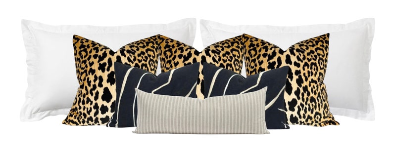 Leopard Samt Kissenbezug, Designer Kissenbezüge, Dekokissen Bild 3