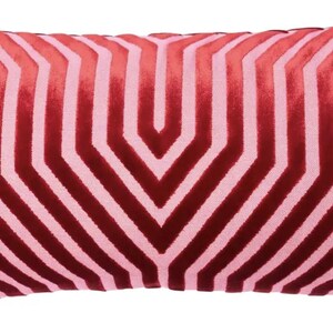 Vanderbilt Velvet Pillow Cover in Fuchsia, Designer Pillow Covers, Decorative Pillows image 3