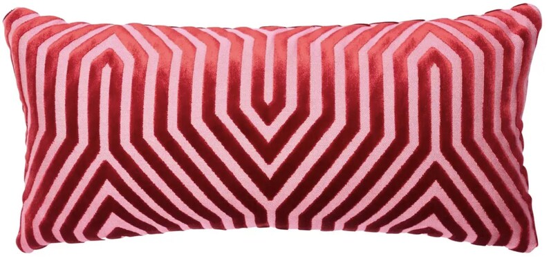 Vanderbilt Velvet Pillow Cover in Fuchsia, Designer Pillow Covers, Decorative Pillows image 3