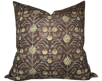 Khotan Pillow Cover in Mulberry, Decorative Pillows, Zak + Fox Textiles