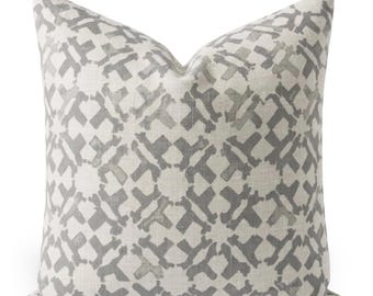 Orcha Kissenbezug in Aschgrau, Designer-Dekokissen, Peter Dunham Textiles