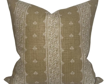 Fez Pillow Cover in Bronze, Designer Decorative Pillows, Peter Dunham Textiles