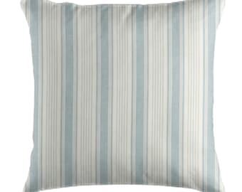 OJAI Stripe Pillow Cover in China Blue, Designer Pillow Covers, F Schumacher Textiles