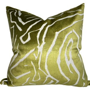 Maya Velvet Pillow Cover in Lime, Designer Pillow Covers, Decorative Pillows, Luxe Velvet