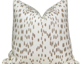 Les Touches Pillow Cover in Sand, 8012138.116, Designer Decorative Pillows, Brunschwig + Fils Textiles