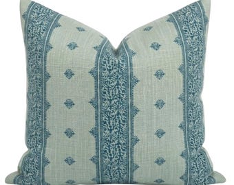 Fez Kissenbezug in Blau, Designer Dekorative Kissen, Peter Dunham Textiles