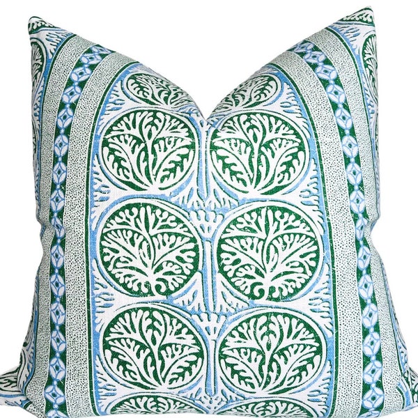Blue Green Pillow Etsy