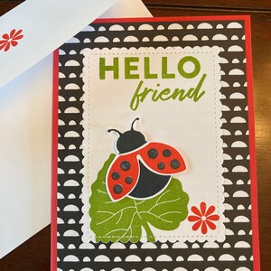 Ladybugs Hello Friend Happy Birthday or Love You Lots | Etsy