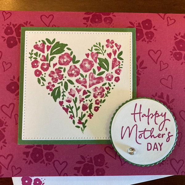 Happy Mother’s Day, Hearts of Love, handmade card