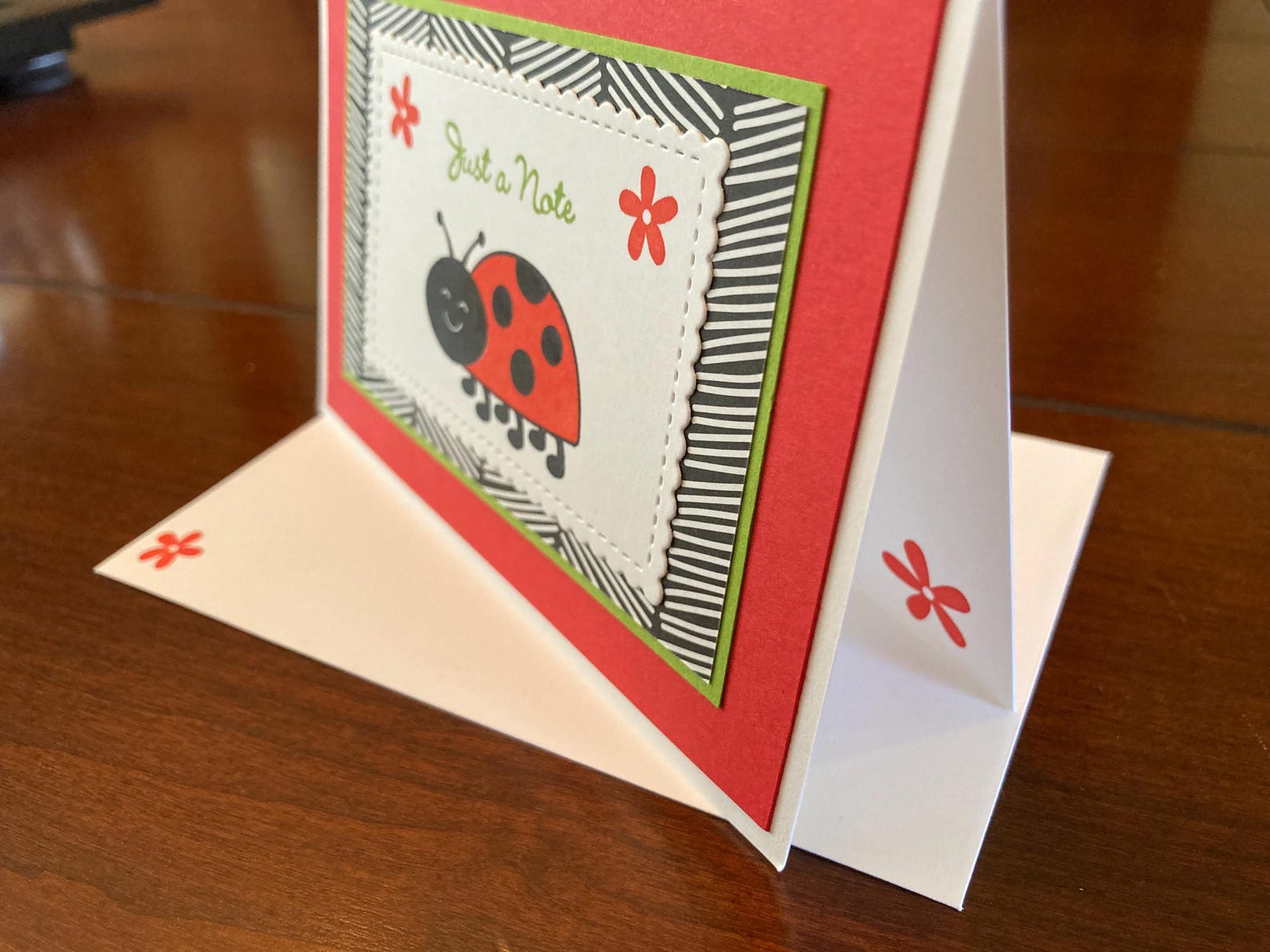Lady Bug Note Ladybug “just a Note” Handmade Note Card - Etsy