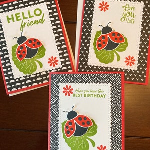 Ladybugs Hello Friend Happy Birthday or Love You Lots | Etsy