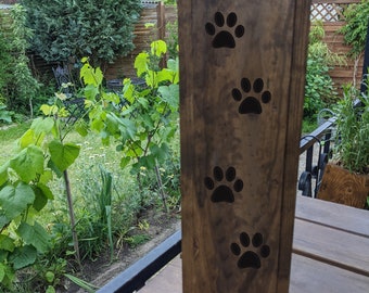 Solarleuchte aus Holz, für Garten oder Balkon , Terrasse HOLZLEUCHTE Terrassendeko