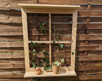 Fenster Dekofenster aus  HOLZ, Holzfenster für Garten oder Terrasse