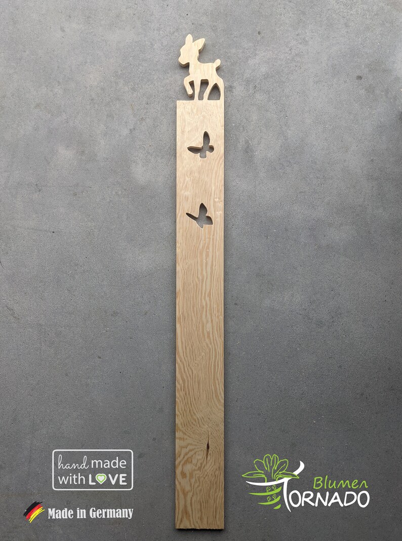 Gartenstecker aus Holz mit Motiv Holzstecker für Gartenzaun Etsy.de