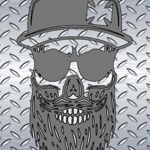 Bearded Skull .DXF