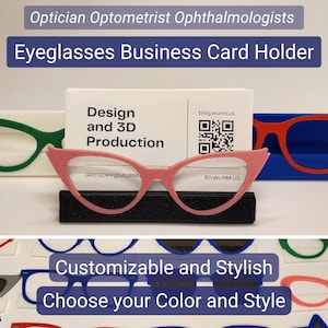 Porte-cartes de visite pour lunettes