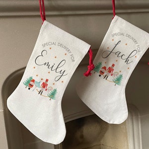 Personalised Christmas Stocking - Christmas Name Stocking - Personalised Stocking - Family Stockings - Christmas Decorations - Nutcracker