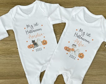 Personalised First Halloween Day Baby Vest - First Halloween Outfit - Halloween Baby Grow - Baby Halloween - First Halloween - Decorations