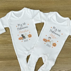 Personalised First Halloween Day Baby Vest - First Halloween Outfit - Halloween Baby Grow - Baby Halloween - First Halloween - Decorations