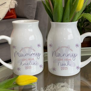 Personalised Mother&#39;s Day Jug - Mother&#39;s Day Vase - Mother&#39;s Day Gift - Nan Gifts - Mum Gift - Gifts for Mum - Gardening Gifts - Flower Vase