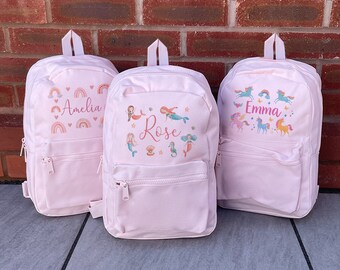 Personalised Girls BackPack - Kids School Bag - Personalised Rucksack - Pram Bags - Back to School - Children's Bags - Backpacks