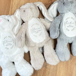 Personalised Big Sister Gifts - Big Brother Gifts - Big Sister Announcement - Little Brother Gifts - New Baby - Baby Boy Bunny - Baby Girl