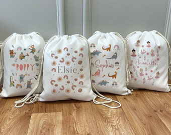 Personalised Drawstring Bag - Kids School Bag - Personalised Gym Bag - Swimming Bag - Back to School - Drawstring Bag Kids - PE Bag - Kit