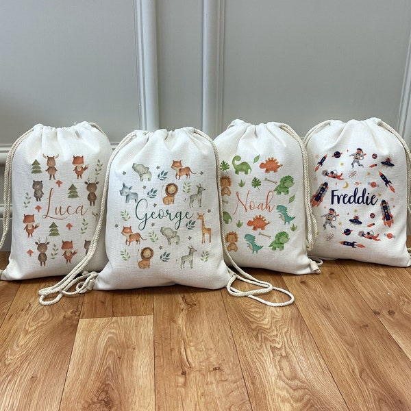 Personalised Drawstring Bag - Kids School Bag - Personalised Gym Bag - Swimming Bag - Back to School - Drawstring Bag Kids - PE Bag - Kit