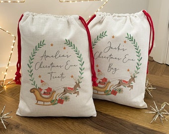 Personalised Christmas Sack - Personalised Family Christmas Sacks - Personalised Christmas Eve Bag - Personalised Christmas Eve Box