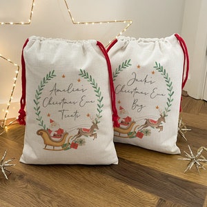 Personalised Christmas Sack - Personalised Family Christmas Sacks - Personalised Christmas Eve Bag - Personalised Christmas Eve Box