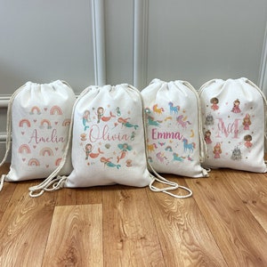 Personalised Drawstring Bag - Kids School Bag - Personalised Gym Bag - Swimming Bag - Back to School - Drawstring Bag Kids - PE Bag - Kit