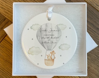 Personalised Christening Ornament - Christening Gifts - Christening Keepsake - Personalised Christening Gifts For Boys - For Girls